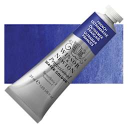 Winsor & Newton Professional Watercolor - French Ultramarine, 37 ml Tube and swatch