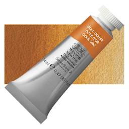 Winsor & Newton Professional Watercolor - Gold Ochre, 14 ml Tube and swatch