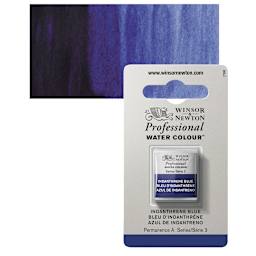 Winsor & Newton Professional Watercolor - Indanthrene Blue, Half Pan and swatch