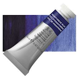 Winsor & Newton Professional Watercolor - Indanthrene Blue, 14 ml Tube and swatch