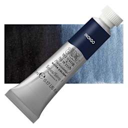 Winsor & Newton Professional Watercolor - Indigo, 5 ml Tube and swatch