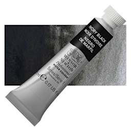 Winsor & Newton Professional Watercolor - Ivory Black, 5 ml Tube and swatch