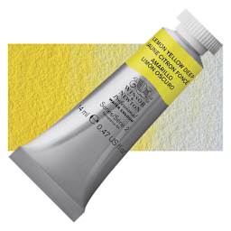 Winsor & Newton Professional Watercolor - Lemon Yellow Deep, 14 ml Tube and swatch