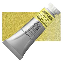 Winsor & Newton Professional Watercolor - Lemon Yellow (Nickel Titanate), 14 ml Tube and swatch