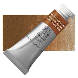 Winsor & Newton Professional Watercolor - Magnesium Brown, 14 ml Tube and swatch