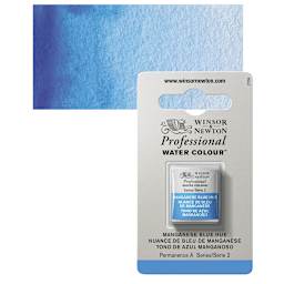 Winsor & Newton Professional Watercolor - Manganese Blue Hue, Half Pan and swatch