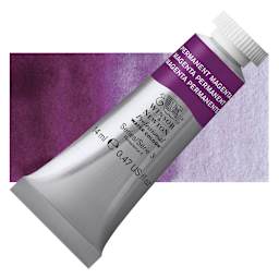 Winsor & Newton Professional Watercolor - Permanent Magenta, 14 ml tube and swatch