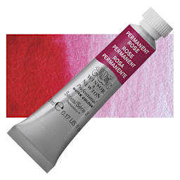 Winsor & Newton Professional Watercolor - Permanent Rose, 5 ml Tube and swatch