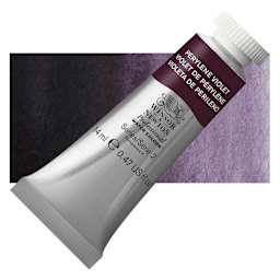 Winsor & Newton Professional Watercolor - Perylene Violet, 14 ml Tube and swatch