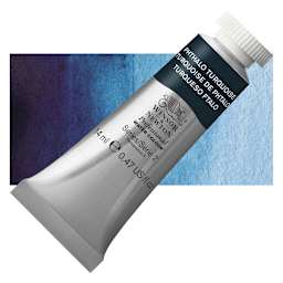 Winsor & Newton Professional Watercolor - Phthalo Turquoise, 14 ml Tube and swatch