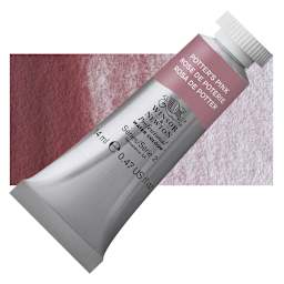 Winsor & Newton Professional Watercolor - Potter's Pink, 14 ml Tube and swatch