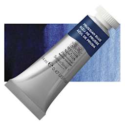 Winsor & Newton Professional Watercolor - Prussian Blue, 14 ml Tube and swatch