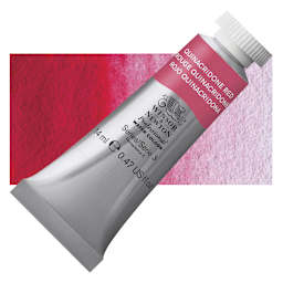 Winsor & Newton Professional Watercolor - Quinacridone Red, 14 ml Tube and swatch