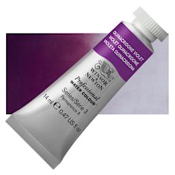 Winsor & Newton Professional Watercolor - Quinacridone Violet, 14 ml, Tube and swatch