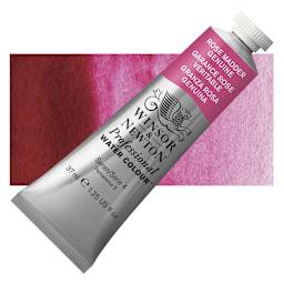 Winsor & Newton Professional Watercolor - Rose Madder Genuine, 14 ml Tube and swatch