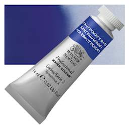Winsor & Newton Professional Watercolor - Smalt, 14 ml Tube and swatch