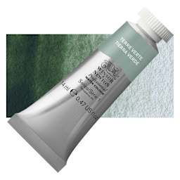 Winsor & Newton Professional Watercolor - Terre Verte, 14 ml Tube and swatch
