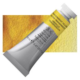 Winsor & Newton Professional Watercolor - Transparent Yellow, 14 ml tube and swatch