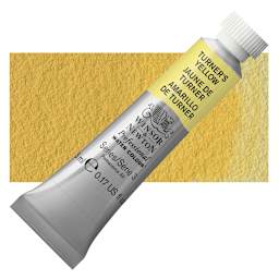 Winsor & Newton Professional Watercolor - Turner's Yellow, 5 ml Tube and swatch