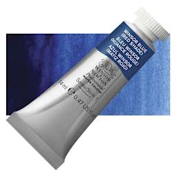 Winsor & Newton Professional Watercolor - Winsor Blue (Red Shade), 14 ml Tube and swatch