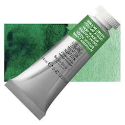 Winsor & Newton Professional Watercolor - Winsor Green (Yellow Shade), 14 ml tube and swatch