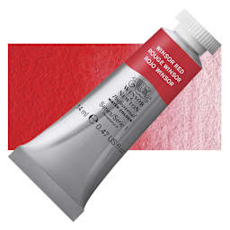Winsor & Newton Professional Watercolor - Winsor Red, 14 ml Tube and swatch