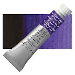 Winsor & Newton Professional Watercolor - Winsor Violet, 5 ml Tube and swatch