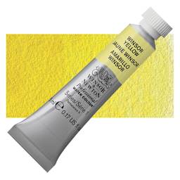 Winsor & Newton Professional Watercolor - Winsor Yellow, 5 ml Tube and swatch