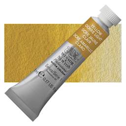 Winsor & Newton Professional Watercolor - Yellow Ochre Light, 5 ml Tube and swatch