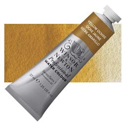 Winsor & Newton Professional Watercolor - Yellow Ochre, 37 ml tube and swatch