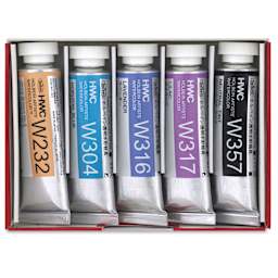 Holbein Artists' Watercolors- Set of 5, Tints, 15 ml tubes in package