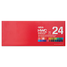 Holbein Artists' Watercolors- Granulating, Set of 24, 5 ml front of package