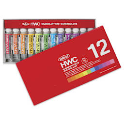Holbein Artists' Watercolors- Set of 12, Luminous, 5 ml tubes in package