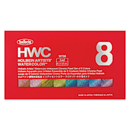 Front of Holbein Artists' Watercolor - Set of 8, Chroma Pearl Colors package