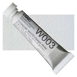 Holbein Artists' Watercolor - Titanium White, 5 ml tube and swatch