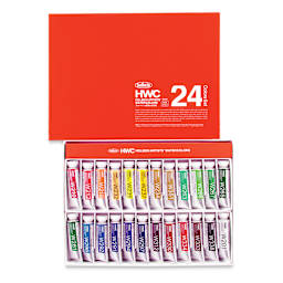 Holbein Artists' Watercolors - Assorted Colors, Set of 24, 15 ml, Tubes