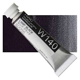 Holbein Artists' Watercolor - Lamp Black, 5 ml tube and swatch