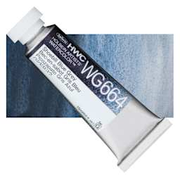 Holbein Artists' Watercolor - Shoebill Blue Grey, 15 ml tube and swatch