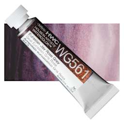 Holbein Artists' Watercolor - Eurasian Jay Rose Grey, 5 ml tube and swatch