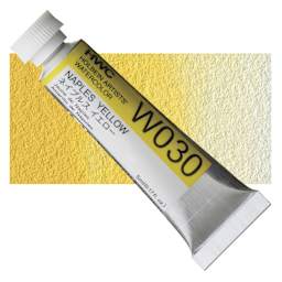 Holbein Artists' Watercolor - Naples Yellow, 5 ml tube and swatch