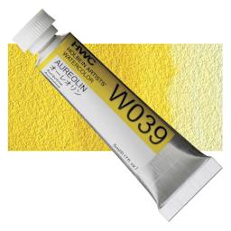 Holbein Artists' Watercolor - Aureolin, 5 ml tube and swatch