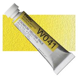 Holbein Artists' Watercolor - Cadmium Yellow Pale, 5 ml tube and swatch