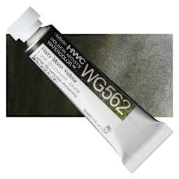 Holbein Artists' Watercolor - Hazy Moon Yellow, 5 ml tube and swatch