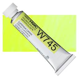 Holbein Artists' Watercolor - Luminous Lemon, 5 ml Tube and swatch