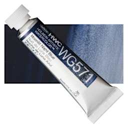 Holbein Artists' Watercolor - Moonlit Night Blue, 5 ml tube and swatch