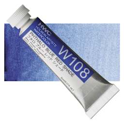 Holbein Artists' Watercolor - Phthalo Blue Red Shade, 5 ml tube and swatch