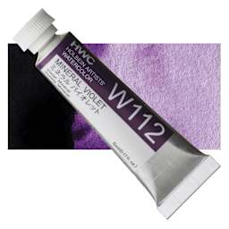 Holbein Artists' Watercolor - Mineral Violet, 5 ml tube and swatch