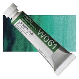 Holbein Artists' Watercolor - Viridian Hue, 5 ml tube and swatch