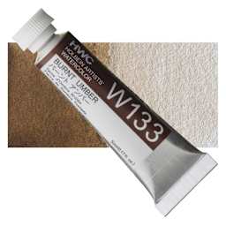 Holbein Artists' Watercolor - Burnt Umber, 5 ml tube and swatch