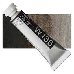 Holbein Artists' Watercolor - Sepia, 5 ml tube and swatch